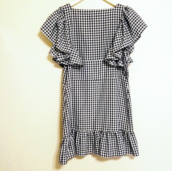 Hers & Mine vintage style ruffle sleeve dress - Picture 2 of 8